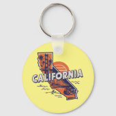 California Retro State Silhouet Sleutelhanger (Achterkant)