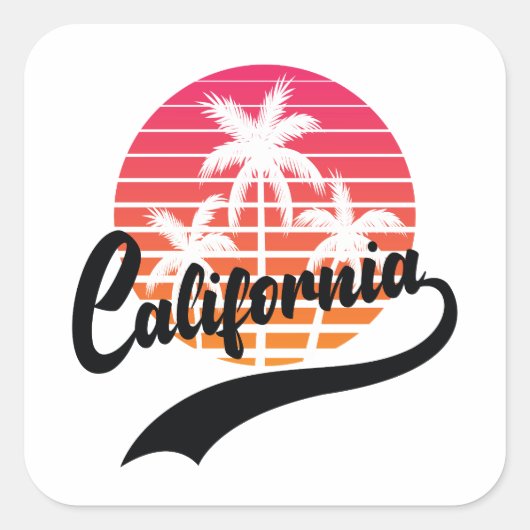 California Retro Sticker (Voorkant)