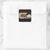 California Retro Streetkleding Style Vierkante Sticker (Tas)