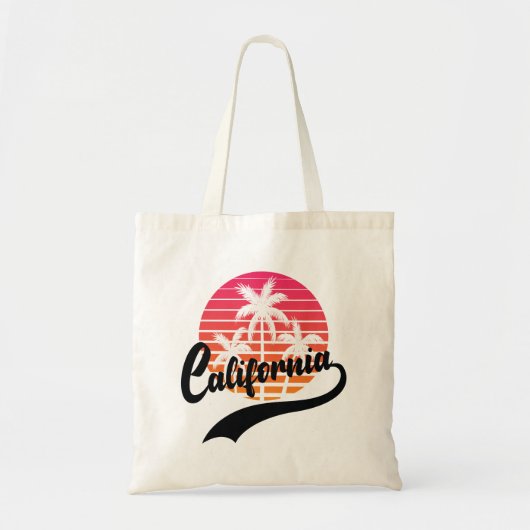 California Retro Sunset Canvas tas (Voorkant)