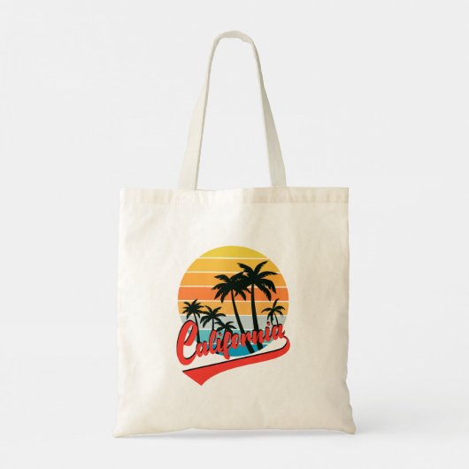 California Retro Sunset Canvas tas (Achterkant)