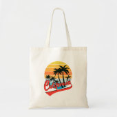 California Retro Sunset Canvas tas (Voorkant)