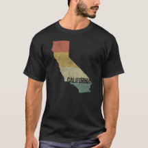 California Retro Sunset Map