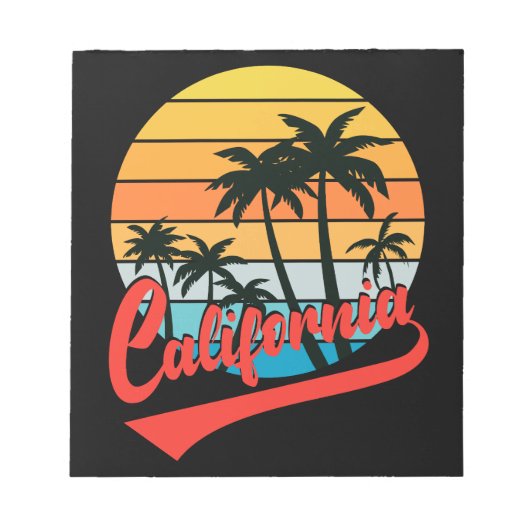 California Retro Sunset Notitieblok (Voorkant)