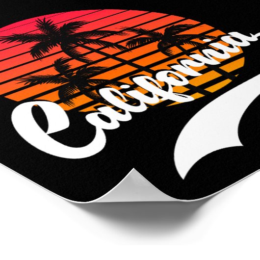 California Retro Sunset Poster (Hoek)