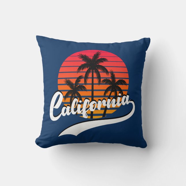 California Retro Sunset Sierkussen (Voorkant)