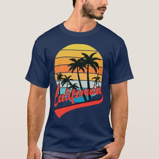 California Retro Sunset T-Shirt (Voorkant)