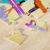 California Retro Surfer Girl Puzzle Legpuzzel (Zijkant)