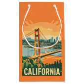California Retro Travel Gift Bag Klein Cadeauzakje (Achterkant)