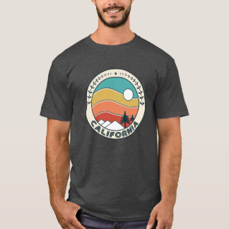 California Retro Vintage Sunset California Mountai T-shirt