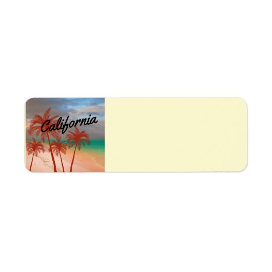 California Return Address Label (Voorkant)