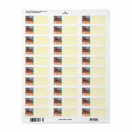 California Return Address Label (Full Sheet)