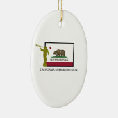 CALIFORNIA RIVERSIDE MISSIE LDS CTR KERAMISCH ORNAMENT (Rechts)