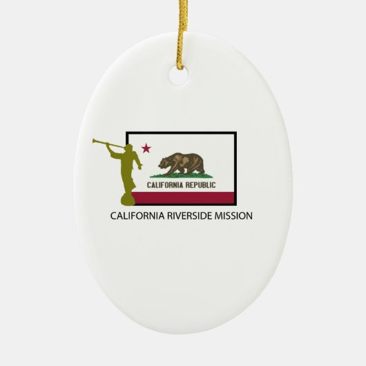 CALIFORNIA RIVERSIDE MISSIE LDS CTR KERAMISCH ORNAMENT (Voorkant)