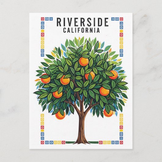 California Riverside Sinaasappel Tree Briefkaart (Voorkant)