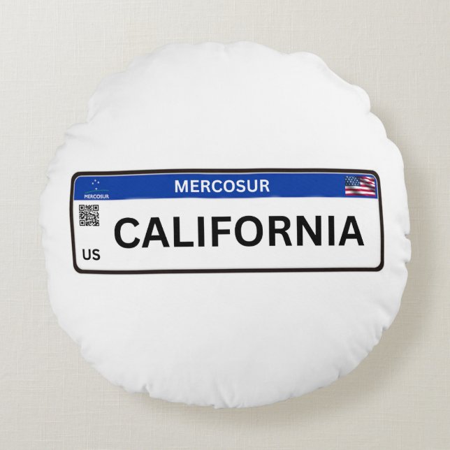 California Rond Kussen (Voorkant)