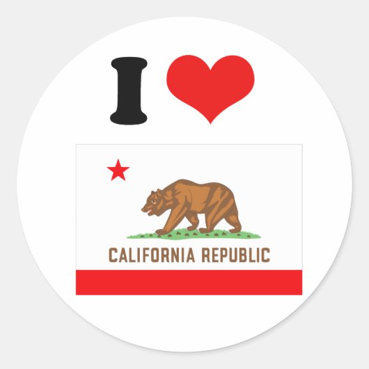 CALIFORNIA RONDE STICKER (Voorkant)