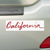 California rood wit belettering bumpersticker (Op auto)