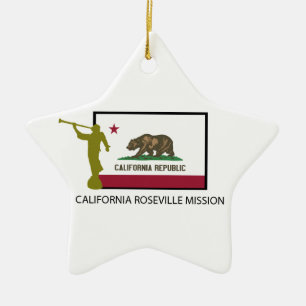 CALIFORNIA ROSEVILLE MISSIE LDS CTR KERAMISCH ORNAMENT
