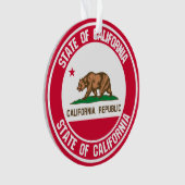 California Round Emblem Ornament (voorkant)