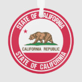 California Round Emblem Ornament (achterkant)