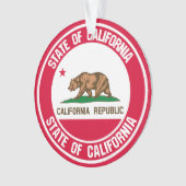 California Round Emblem Ornament (voorkant)
