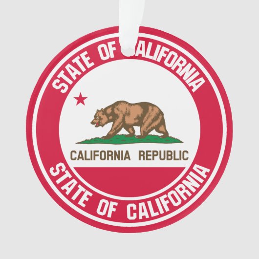 California Round Emblem Ornament (voorkant)
