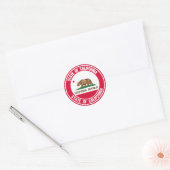 California Round Emblem Ronde Sticker (Envelop)