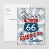 California Route 66 Amerika Briefkaart (Voorkant / Achterkant)