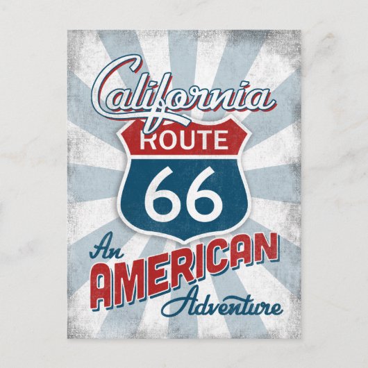 California Route 66 Amerika Briefkaart (Voorkant)