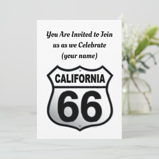 California Route 66 bord Kaart (Staand voorkant)