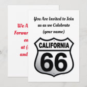 California Route 66 bord Kaart (Voorkant / Achterkant)