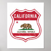 California Route 66 Flag Poster (Voorkant)