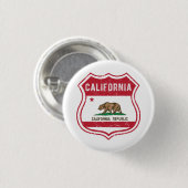 California Route 66 Flag Poster Acrylprint reis Ronde Button 3,2 Cm (Voorkant /achterkant)