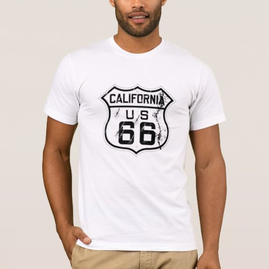 california route-66 historisch cool t-shirt design (Voorkant)