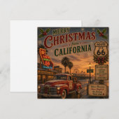 California Route 66 kerstgroet (Voorkant / Achterkant)