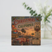California Route 66 kerstgroet (Staand voorkant)