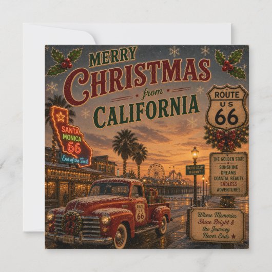 California Route 66 kerstgroet (Voorkant)