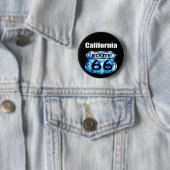 california Route 66 Ronde Button 5,7 Cm (In situ)