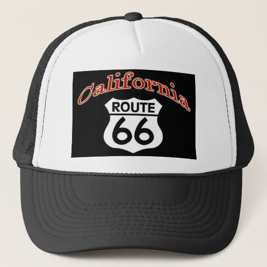 California Route 66 Shield Trucker Pet (Voorkant)