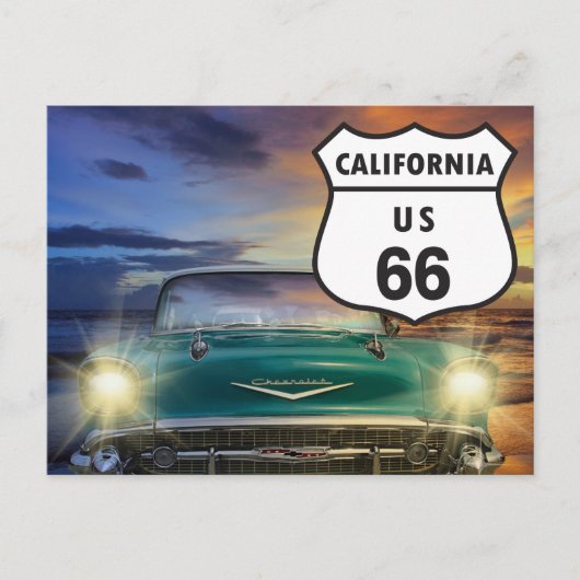 California Route 66 sign briefkaart (Voorkant)
