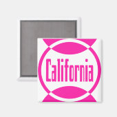 California Roze Logo Design #1 Magnet (Voorkant / Achterkant)