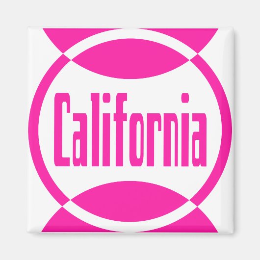 California Roze Logo Design #1 Magnet (Voorkant)