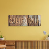 California rustieke houten muur canvas teken (Insitu (Woonkamer))