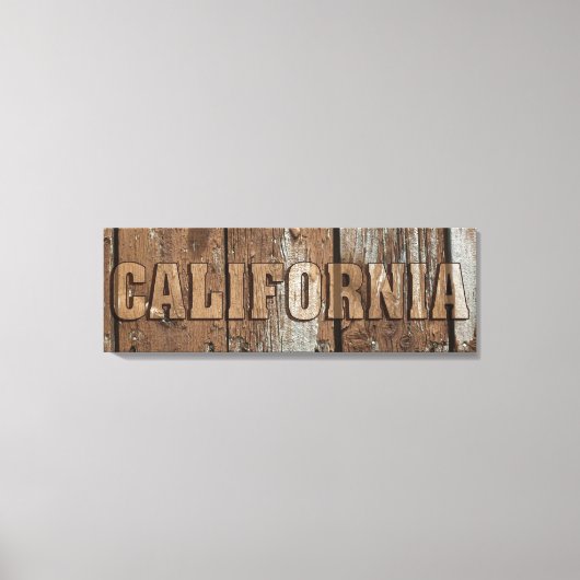 California rustieke houten muur canvas teken (Voorkant)