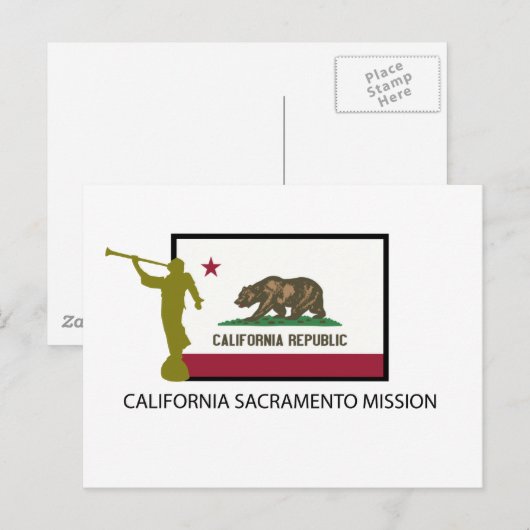 CALIFORNIA SACRAMENTO MISSIE LDS CTR BRIEFKAART (Voorkant / Achterkant)