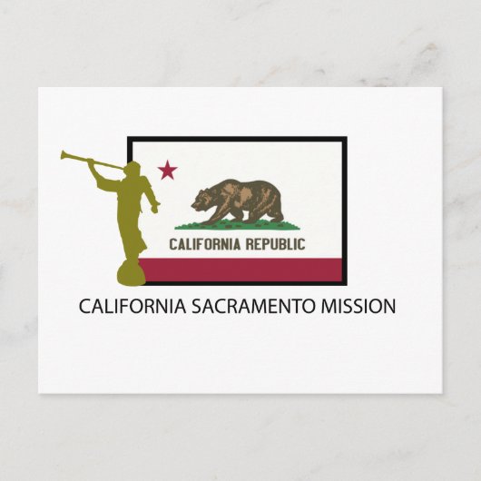 CALIFORNIA SACRAMENTO MISSIE LDS CTR BRIEFKAART (Voorkant)