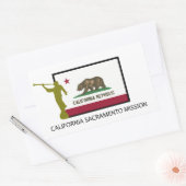 CALIFORNIA SACRAMENTO MISSIE LDS CTR RECHTHOEKIGE STICKER (Envelop)
