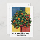 California San Bernardino Sinaasappel Briefkaart (Voorkant / Achterkant)