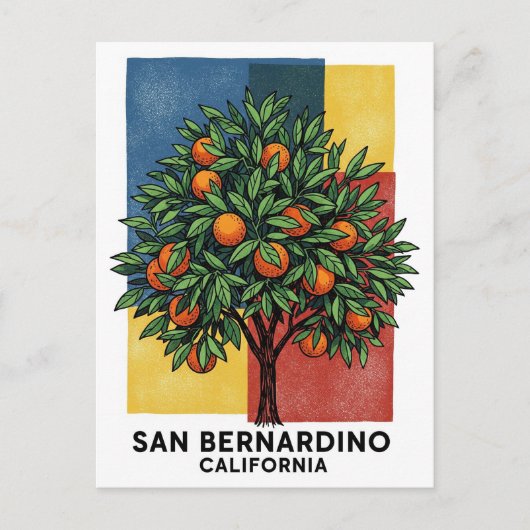 California San Bernardino Sinaasappel Briefkaart (Voorkant)